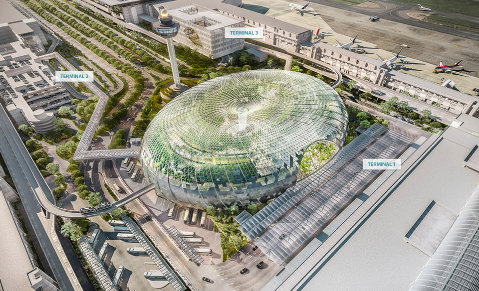 Lotnisko Changi w Singapurze,  projekt centrum handlowego "Jewel"