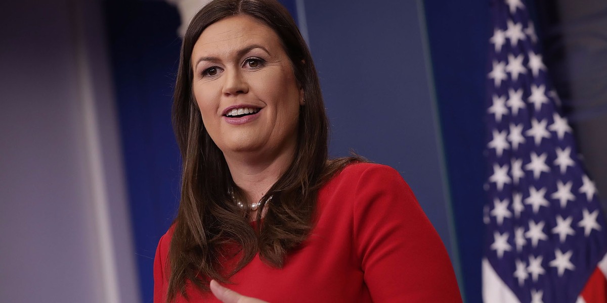 Sarah Huckabee Sanders used a parable about 10 people paying for beer to help explain Trump's tax plan