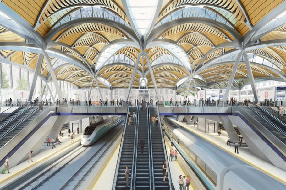 Początek linii HS2 na stacji Londyn Euston