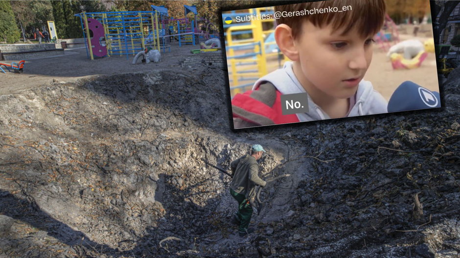9-latek mówi o ostrzale placu zabaw w Kijowie. "Widziałem to już wcześniej"