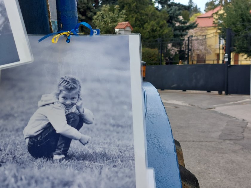 Protest przed ambasadą Rosji w Bratysławie.