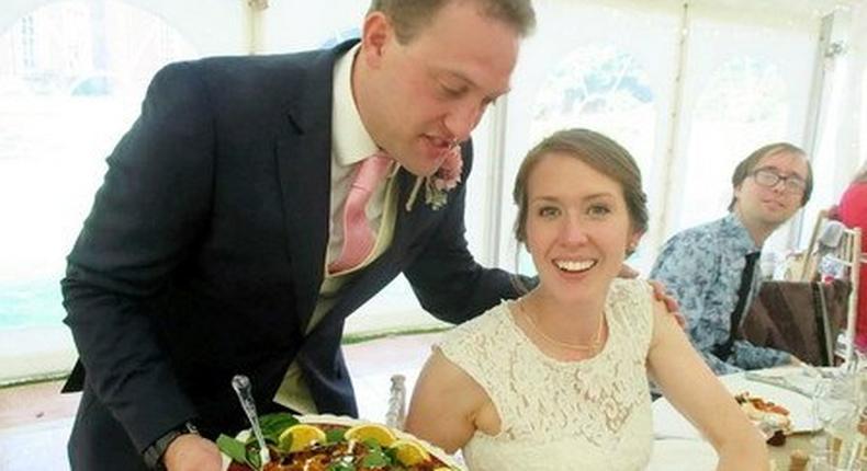 Zoe Chambers, 28, and Charlie Loughlin, 27, chose to champion the charity FoodCycle at their wedding