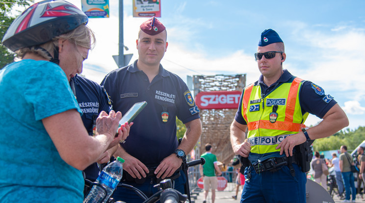 Egyre kevesebb a bűnözés a Sziget fesztiválon / Fotó: police.hu