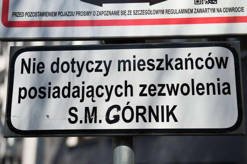 Parking tylko dla mieszkańców SM Górnik