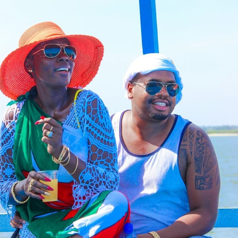 Singer Akothee and her Manager Nelly Oaks. 