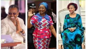 Uganda's Janet Museveni , Mutinta Hichilema of Zambia and Fatima Jabbe-Bio, the First Lady of Sierra Leone are on the list