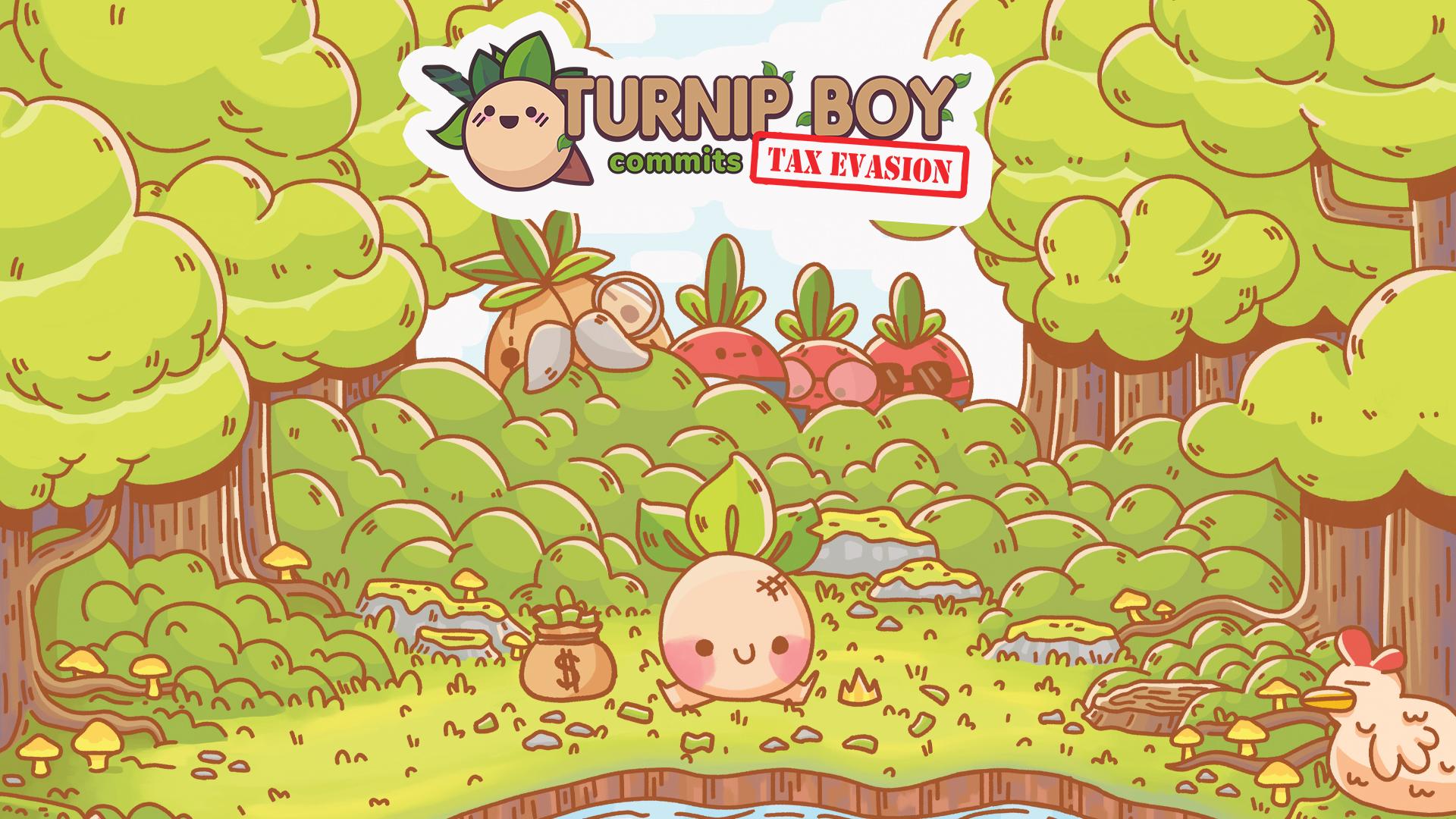 Oficiálny obrázok z hry Turnip Boy Commits Tax Evasion.
