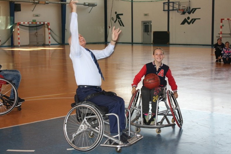 Lekcja w Gimnazjum im. Polskich Olimpijczyków w Kazimierzu Biskupim