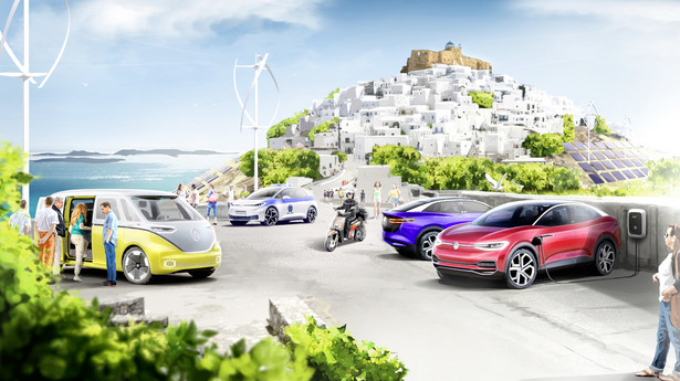 Volkswagen na greckiej wyspie Astypalea