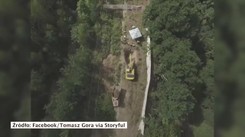 Poszukiwania 'złotego pociągu' uchwycone przez drona