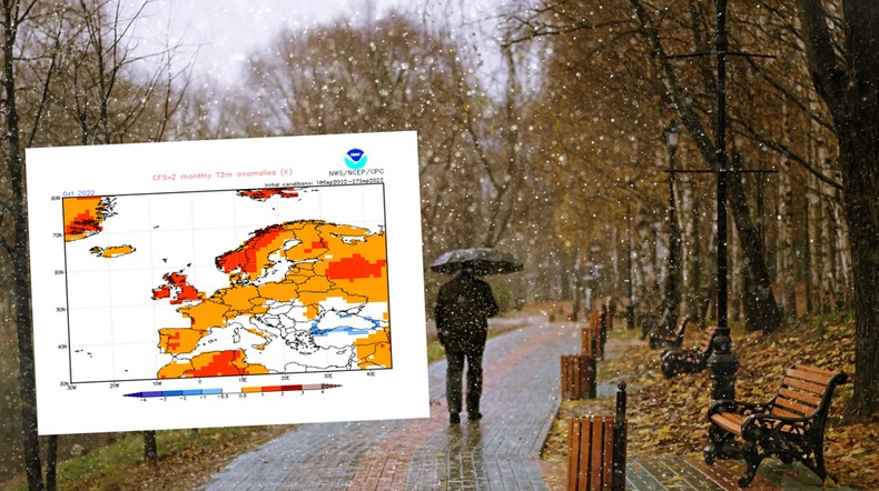 Prognozy na październik nie są szczególnie optymistyczne (mapa: NOAA)