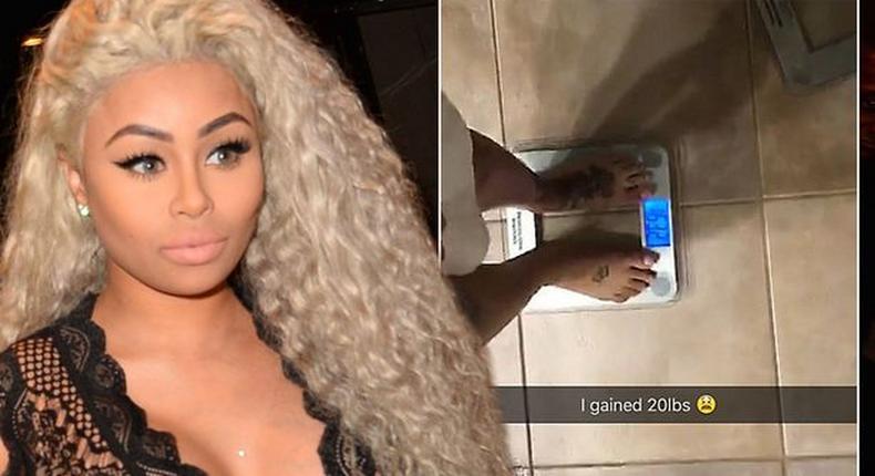 Blac Chyna shows off weight gain on Snapchat