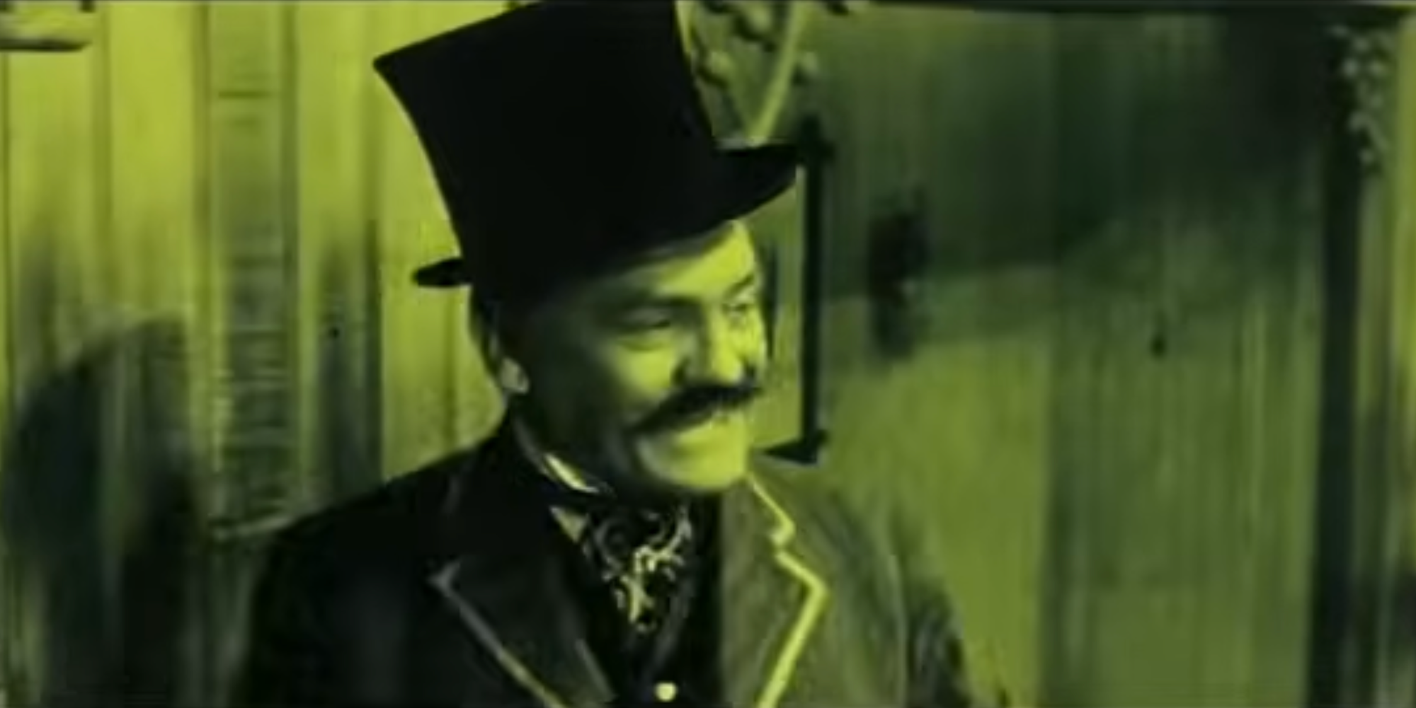 Český herec Rudolf Deyl mladší vo filme Limonádový Joe aneb Koňská opera. 