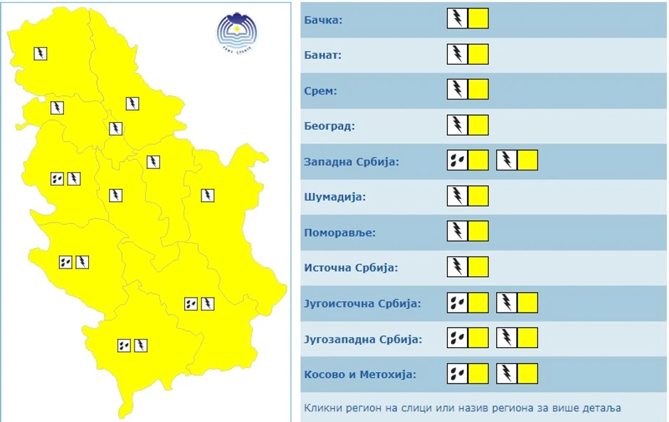 meteoalarm za 30 maj