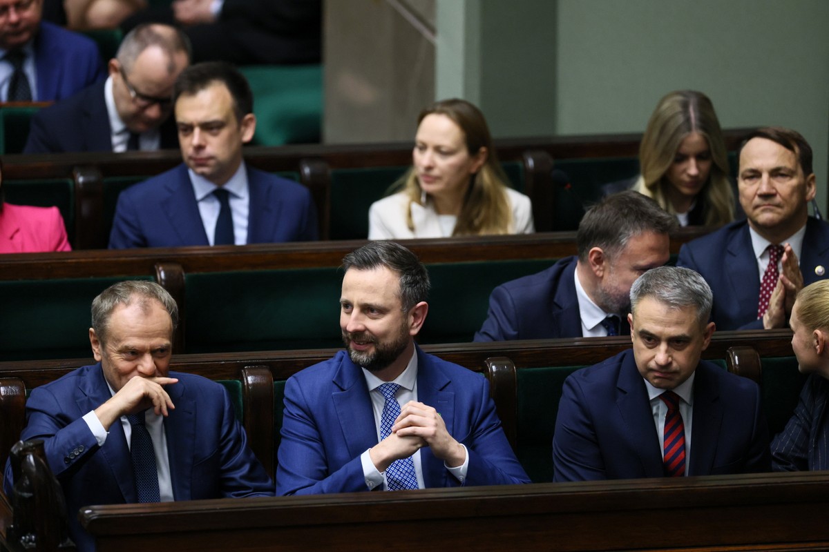 Donald Tusk, Władysław Kosiniak-Kamysz, Krzysztof Gawkowski, Radosław Sikorski