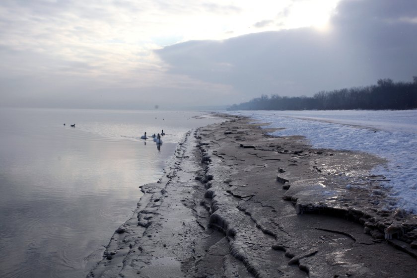 Zamarznięta plaża