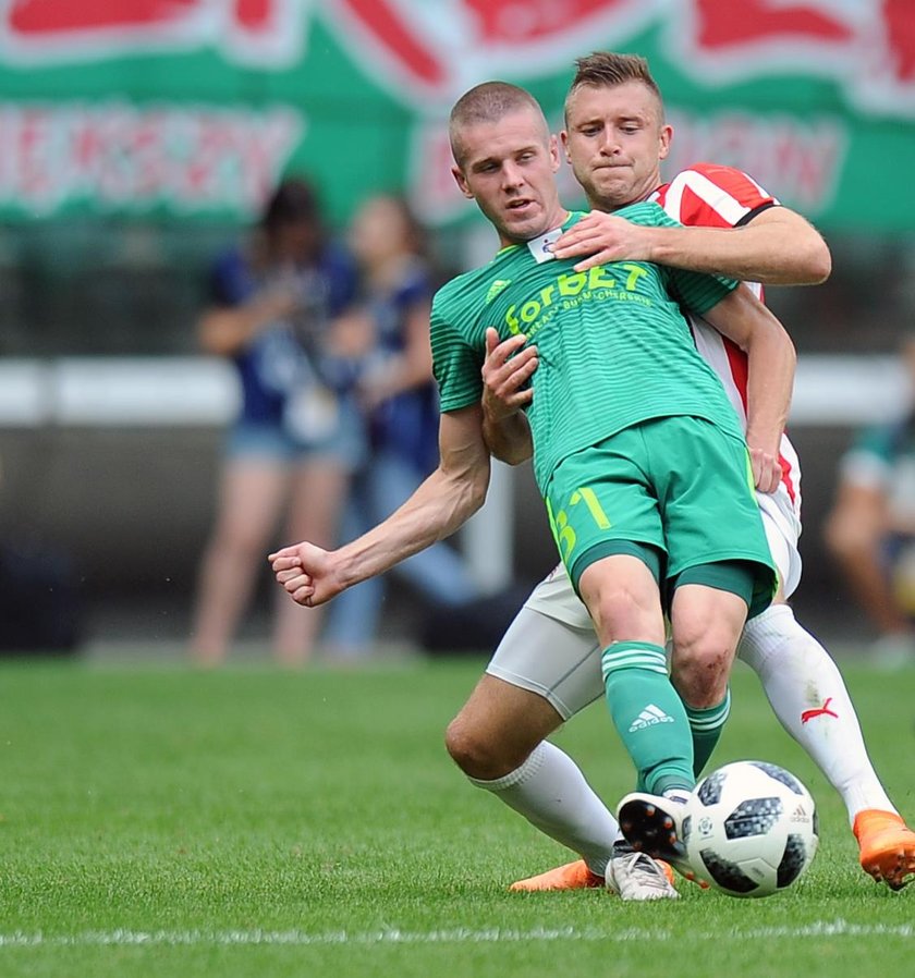 Pilka nozna. Ekstraklasa. Slask Wroclaw - Cracovia Krakow . 21.07.2018