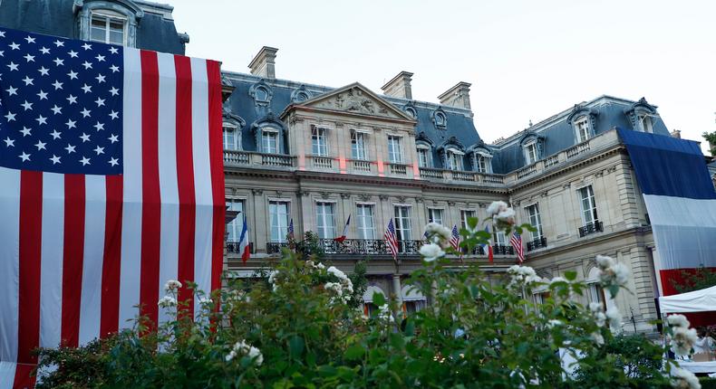 The US Embassy in Paris seen in 2019.