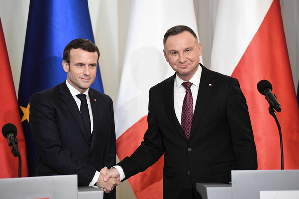 Andrzej Duda i Emmanuel Macron