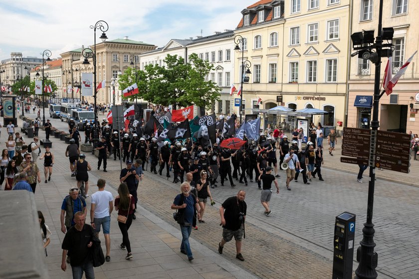 Blokada marszu Narodowego Odrodzenia Polski - 1 maj 2018