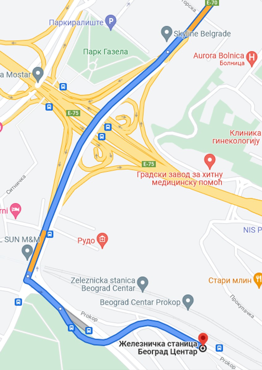 Iz pravca centra grada