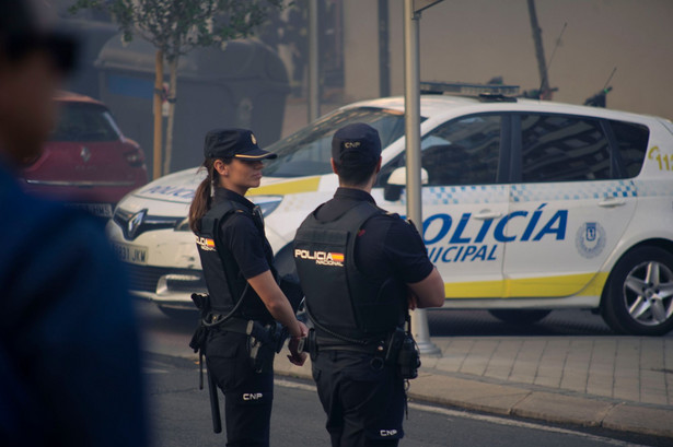 Hiszpańscy policjanci protestowali w Madrycie