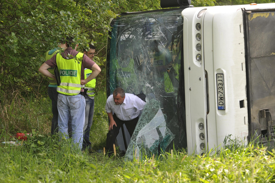 Wypadek polskiego autokaru w Czechach