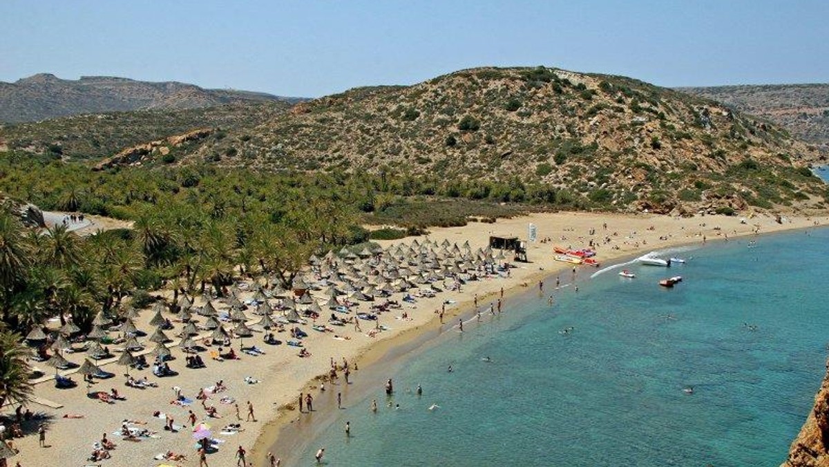 Kreta, plaża, skały