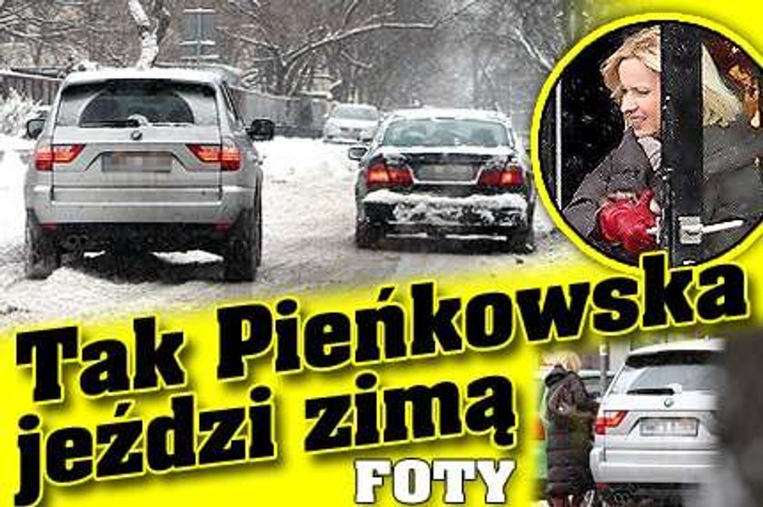 Tak Pieńkowska jeździ zimą. Foty