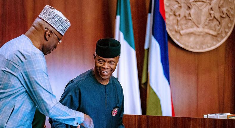 Vice President Yemi Osinbajo presides over FEC meeting. [Twitter/@NigeriaGov]