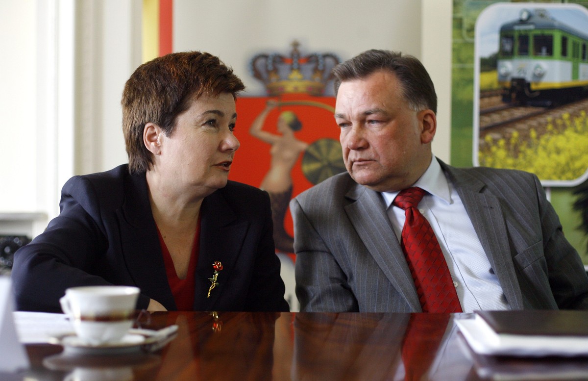 Hanna Gronkiewicz-Waltz i Adam Struzik