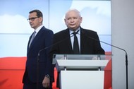 Prezes PiS Jarosław Kaczyński i premier Mateusz Morawiecki