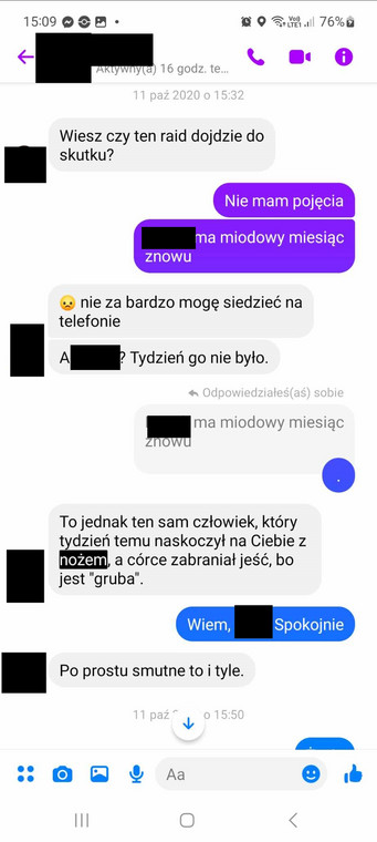 Rozmowa Ewy z koleżanką