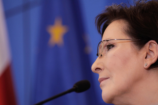 Premier Ewa Kopacz podczas konferencji prasowej 7.01.2015