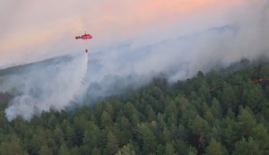 Deliblatska peščara gašenje požara iz helikoptera