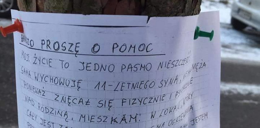 Zdesperowana matka błaga o pomoc. Rozwiesza to na drzewach