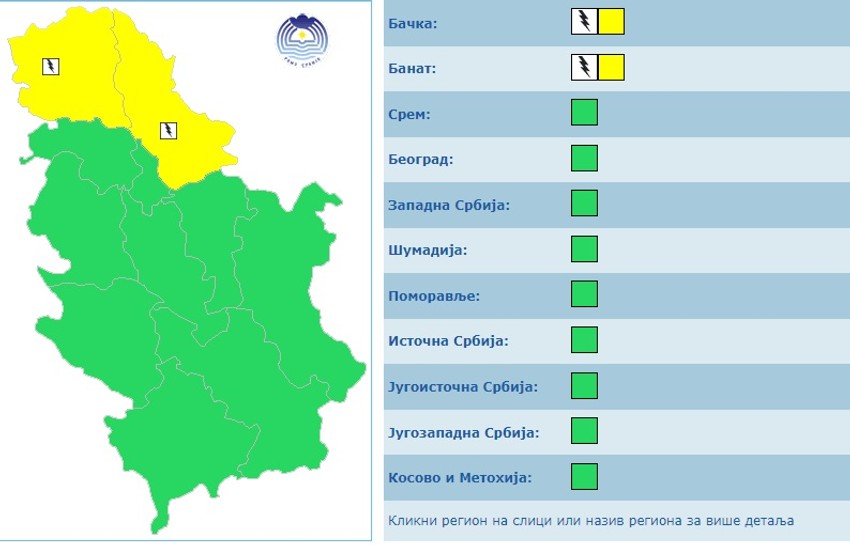 meteoalarm za 1 jun