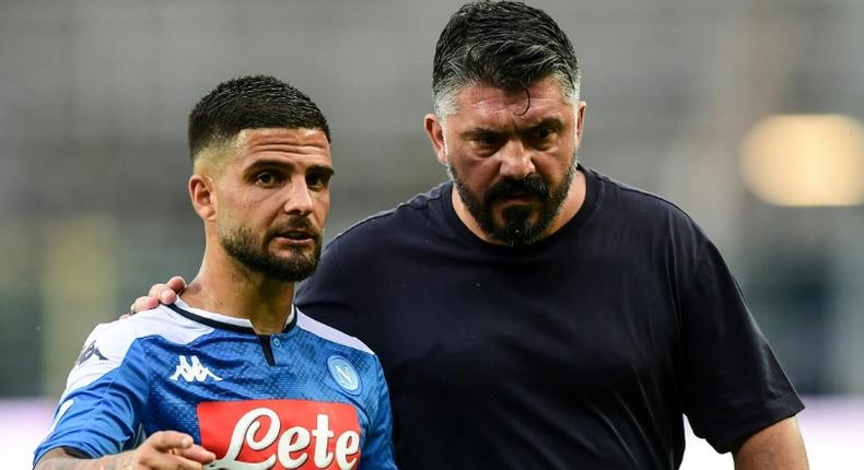 Italy forward Lorenzo Insigne will feature for Gennaro Gattuso's Napoli at Barcelona