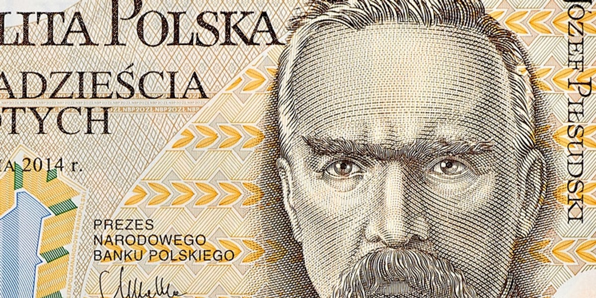 Marszałek Piłsudski na 20 zł banknocie.