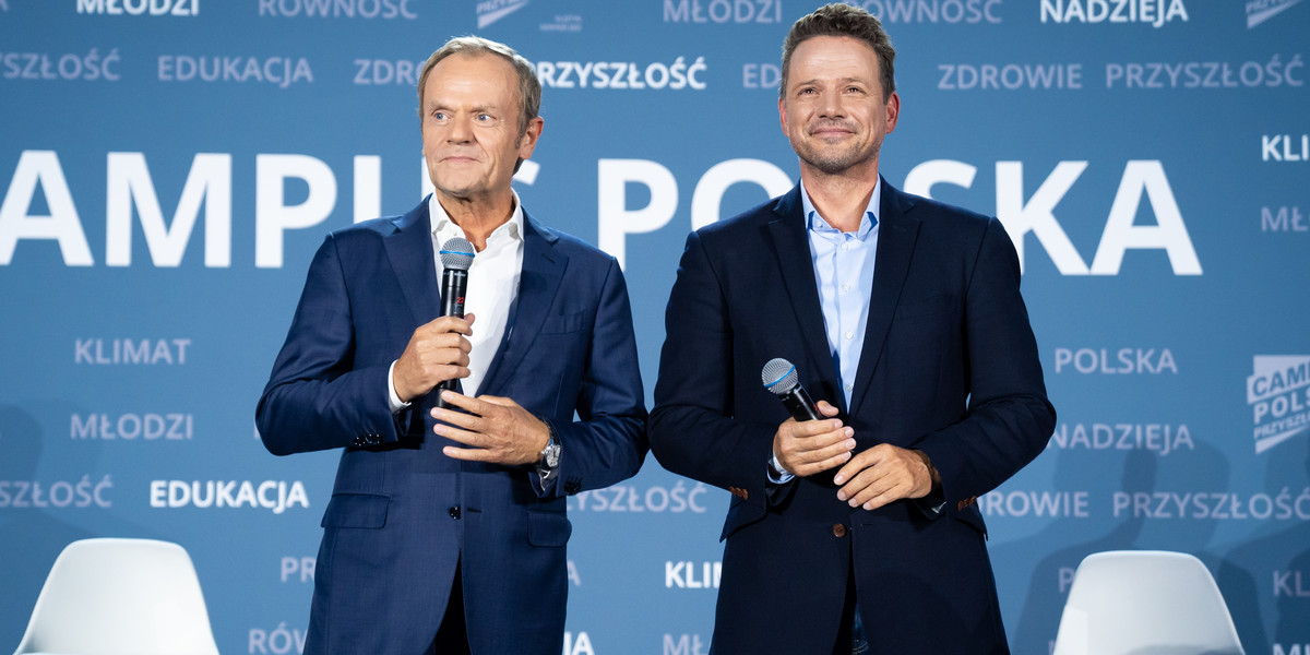 Trzaskowski okazał się lepszy w sondażu od Tuska.