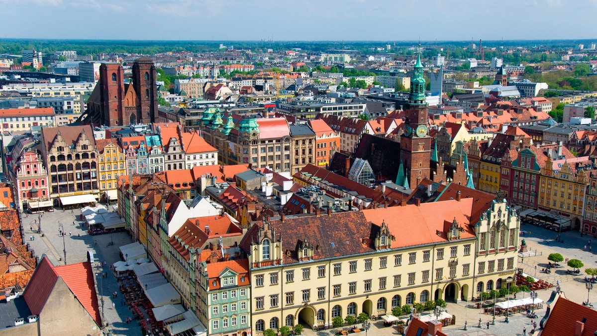 View from the Church St Elizabeth, Wroclaw, Poland