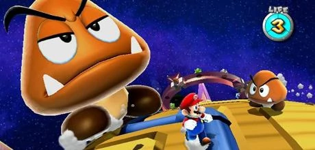 Screen z gry "Super Mario Galaxy"