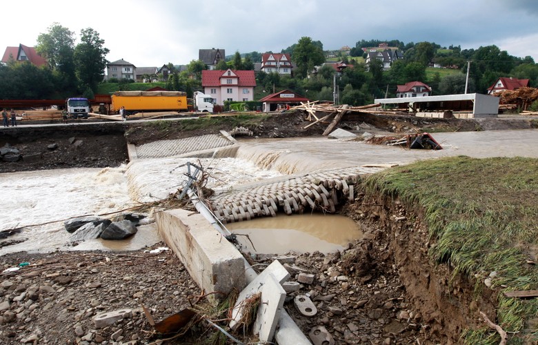 Zniszczenia w Małopolsce