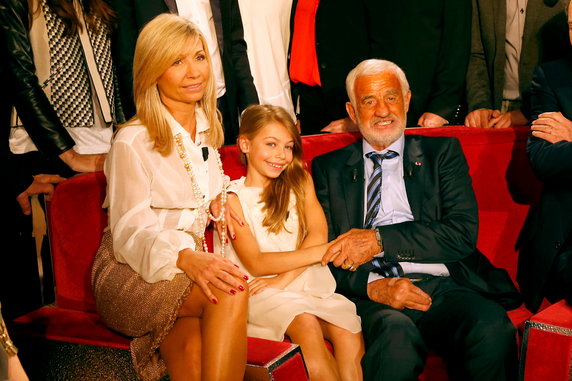 Jean-Paul Belmondo z byłą żoną Natty i córką Stellą (2013)
