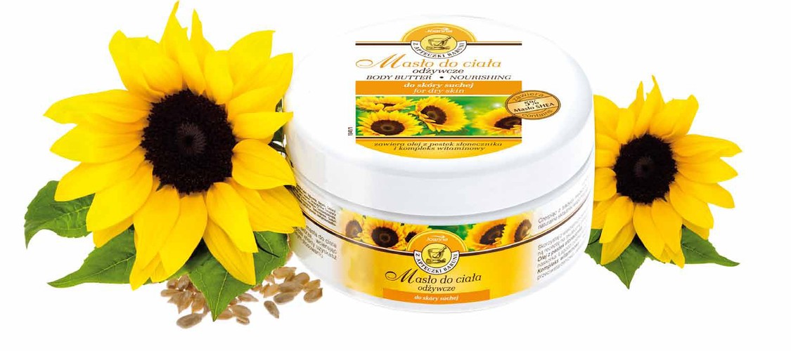 Odżywcze masło do ciała z olejem z pestek słonecznika