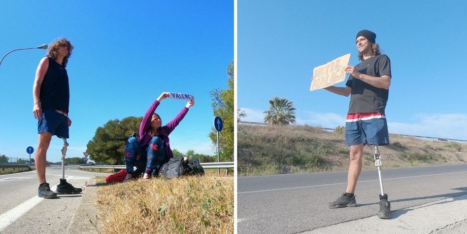 Klaudia i Robert łapią stopa