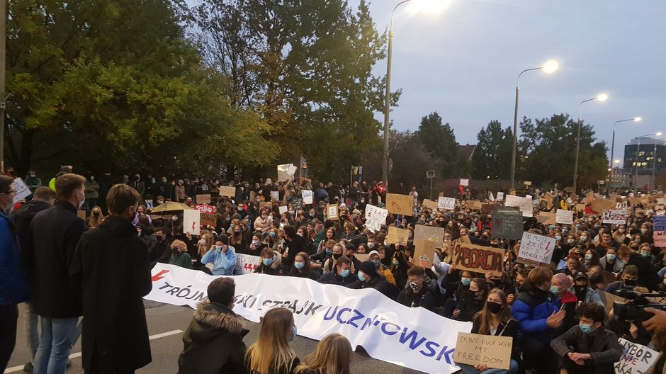 Gdańsk. Jeden z protestów po orzeczeniu TK w sprawie aborcji