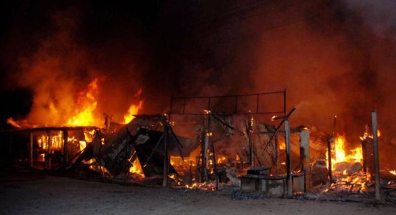 Fire razes shops in Kano market, one escapes death/Illustrative photo.