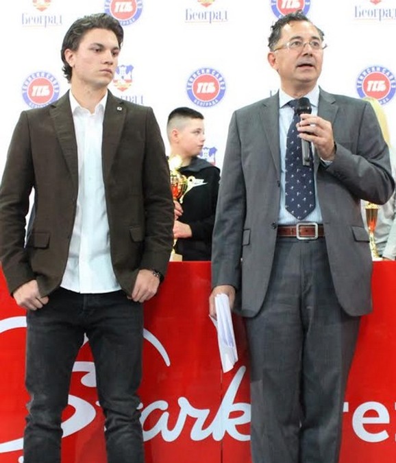 Miomir Kecmanović i predsednik Teniskog saveza Beograda Milan Slavković