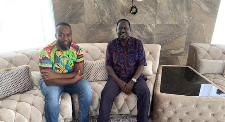 Raila visits ailing Mombasa governor Hassan Joho [Photos]